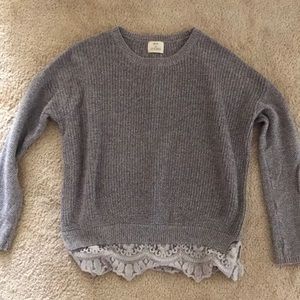 Grey pullover sweater